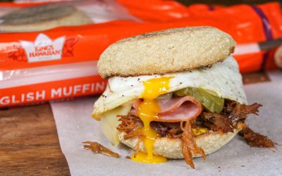 Start Dad’s Day Off Right With A Breakfast Cuban Sandwich on King’s Hawaiian English Muffins