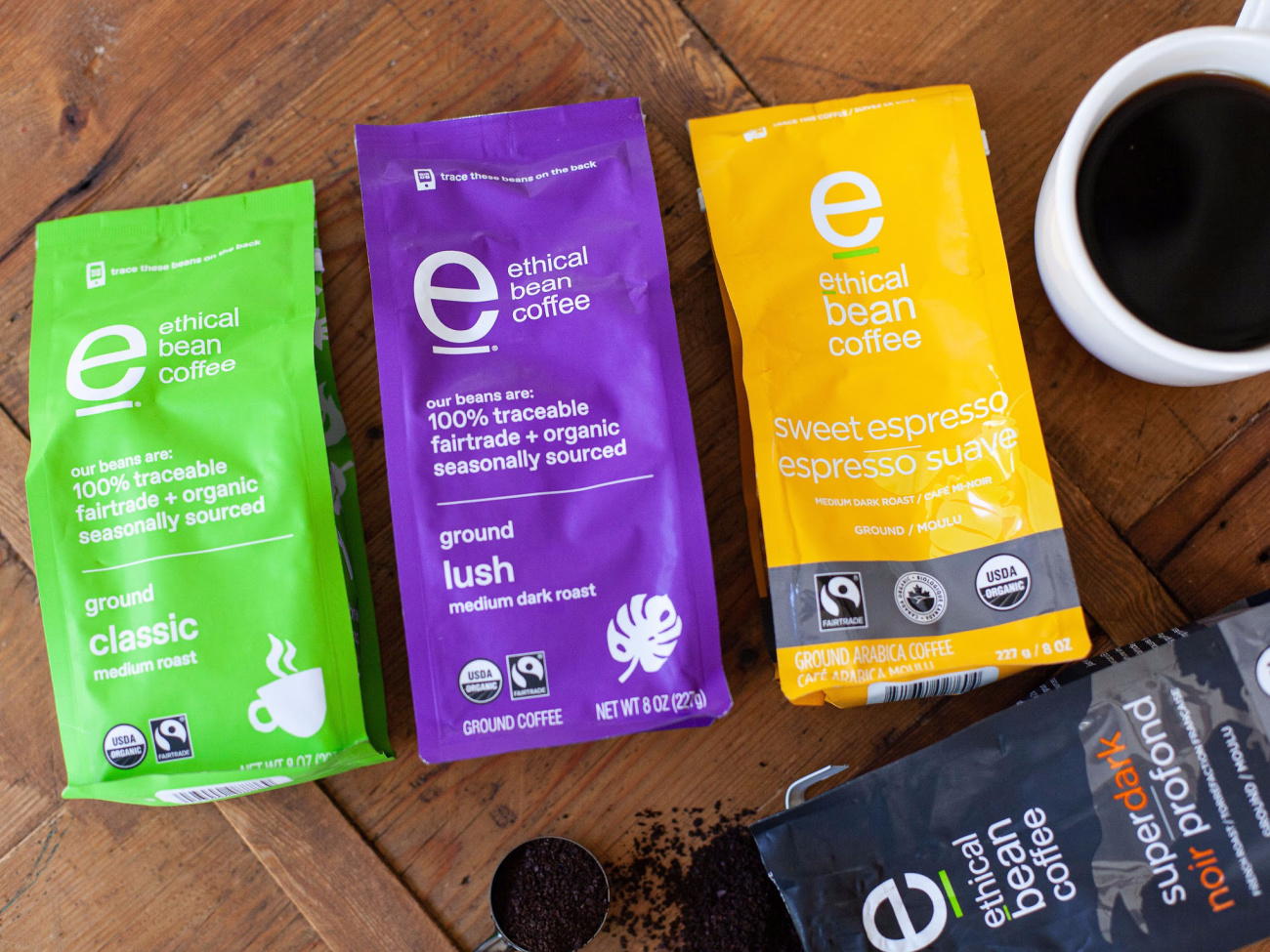 Look For FOUR Amazing Varieties Of Ethical Bean Coffees At Your Local Publix