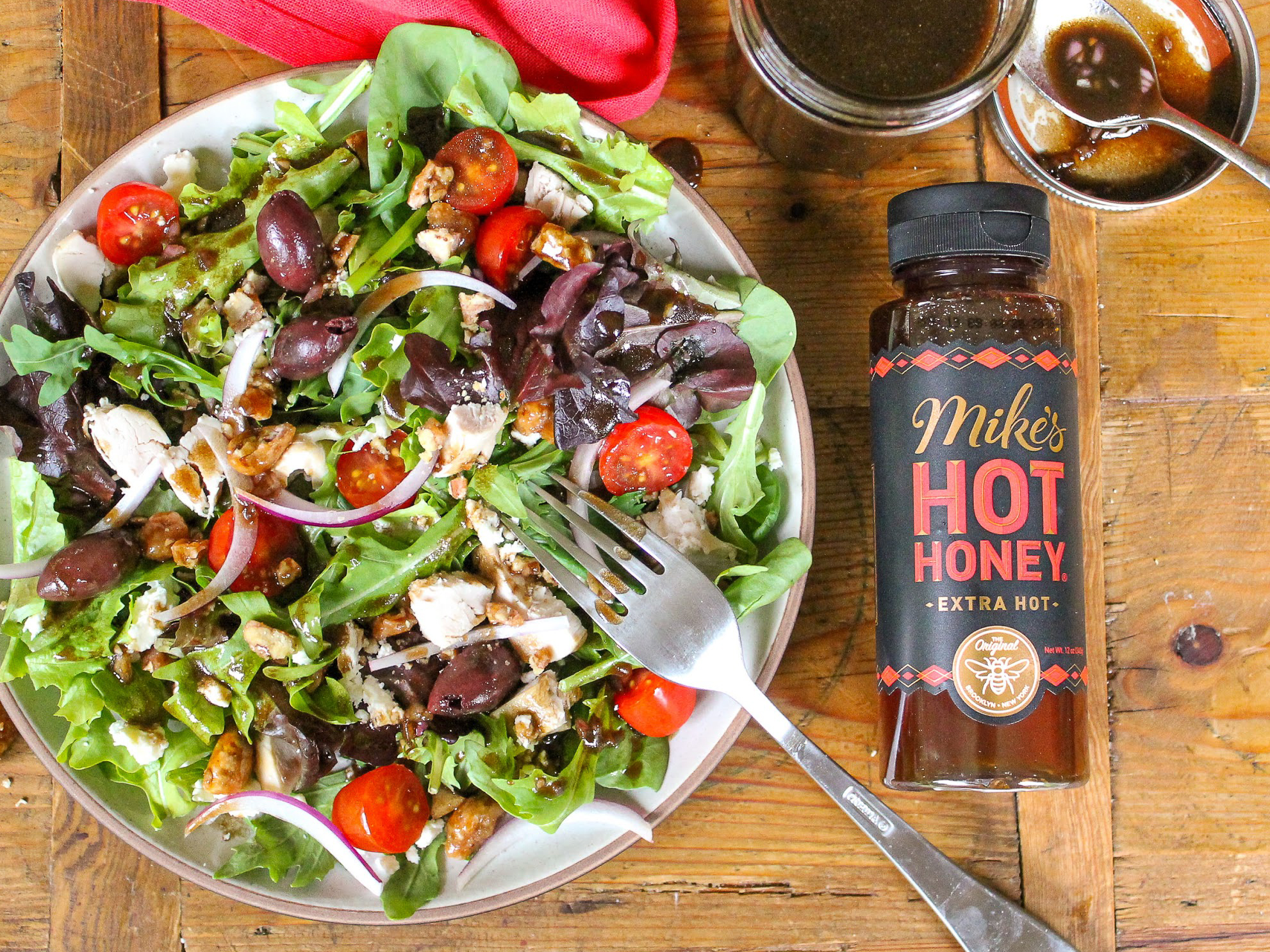 Mike’s Hot Honey Balsamic Vinaigrette-SALAD Grab A Bottle Of Mike’s Hot Honey - Extra Hot For All Your Favorite Summer Meals on I Heart Publix 2