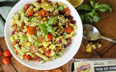 Summer Corn And Bacon Pasta Salad Recipe – Grab Some Hatfield Bacon And Try It At Your Next Cookout!