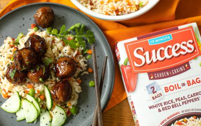 Try My Teriyaki Meatballs Over Success Garden & Grains™ Blends  – Earn Cash Back At Publix!