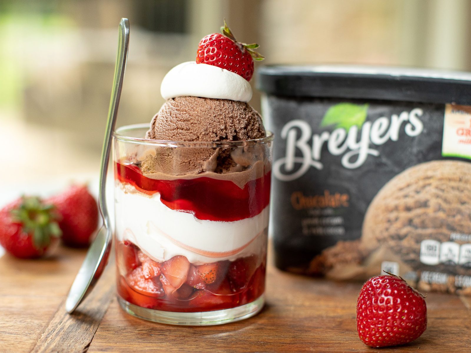 Grab Some Breyers Ice Cream For My Chocolate Covered Strawberry Ice Cream Parfaits