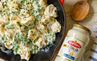New Bertolli d’Italia Sauces Are Available At Publix – Perfect For My Tortellini Alfredo With Peas and Bacon Recipe