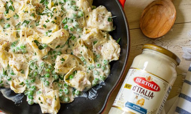 New Bertolli d’Italia Sauces Are Available At Publix – Perfect For My Tortellini Alfredo With Peas and Bacon Recipe