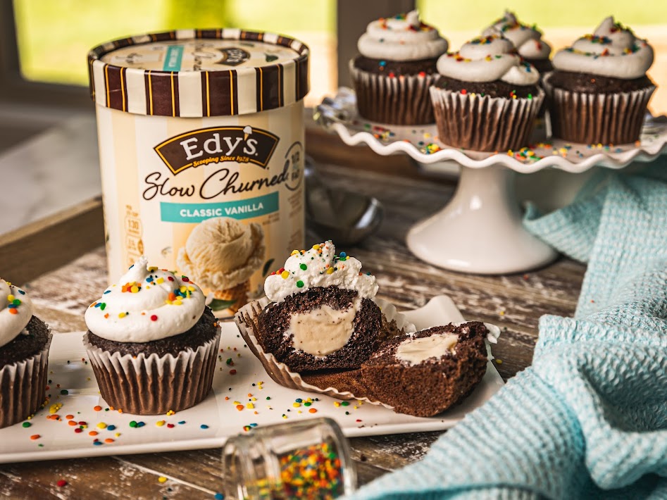 Your Favorite Edy’s® Flavors Are BOGO At Publix – Time To Serve Up A Batch Of Edy’s® Ice Cream Filled Cupcakes!
