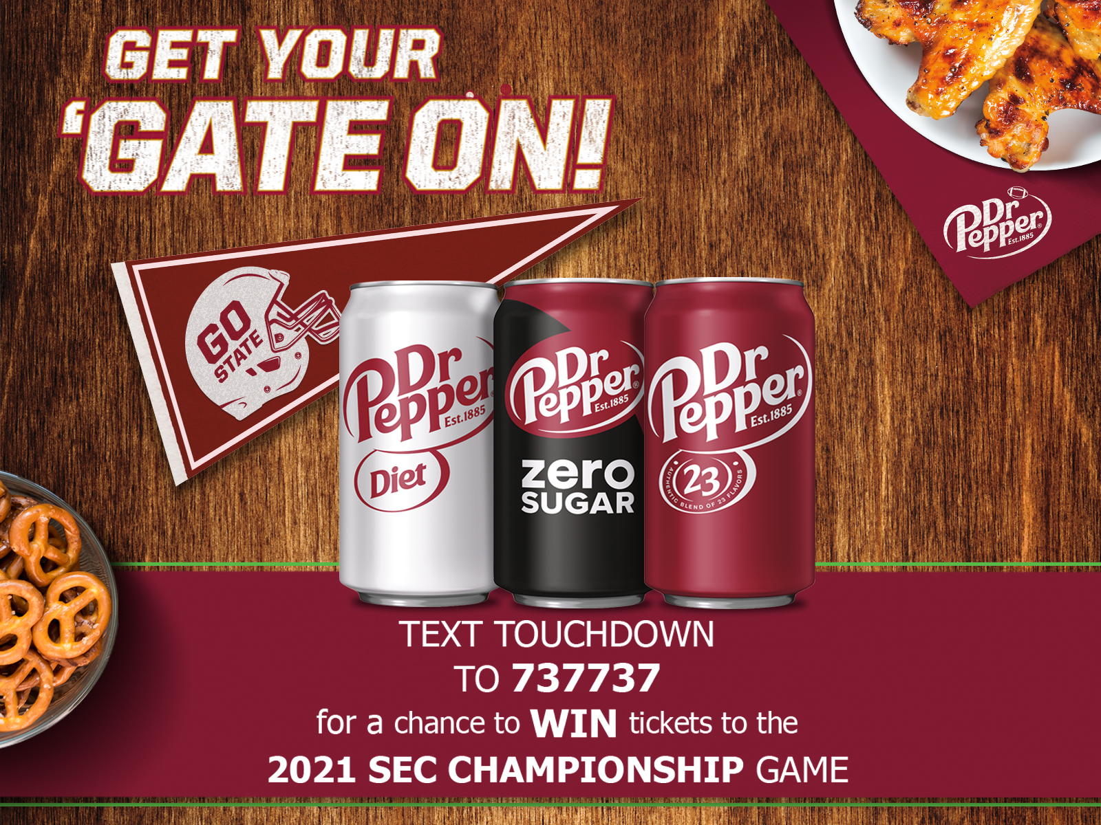 Dr Pepper Sweepstakes – Enter To Win A Trip To The 2021 SEC Championship Game