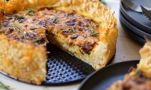 Look For New Amish Country Swiss Colby Cheese – Try It For My Hash Brown Crusted Bacon, Cheese & Onion Quiche