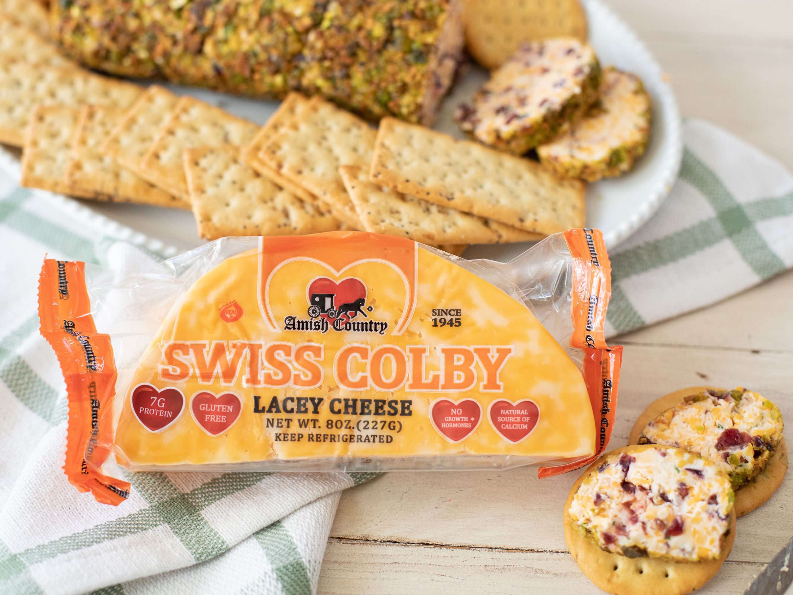 Have Plenty Of Amish Country Cheese On Hand For Your Holiday Entertaining - Try My Cranberry Pistachio Swiss Colby Cheese Log on I Heart Publix 2