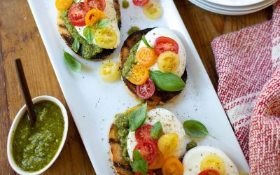 Need A Tasty App In A Flash? Try Fresh Mozzarella Grilled Crostini Made With Galbani Cheese