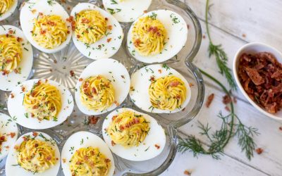 Horseradish Deviled Eggs With Bacon – Delicious Holiday Recipe Made With Hatfield Bacon