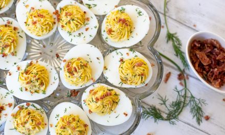 Horseradish Deviled Eggs With Bacon – Delicious Holiday Recipe Made With Hatfield Bacon