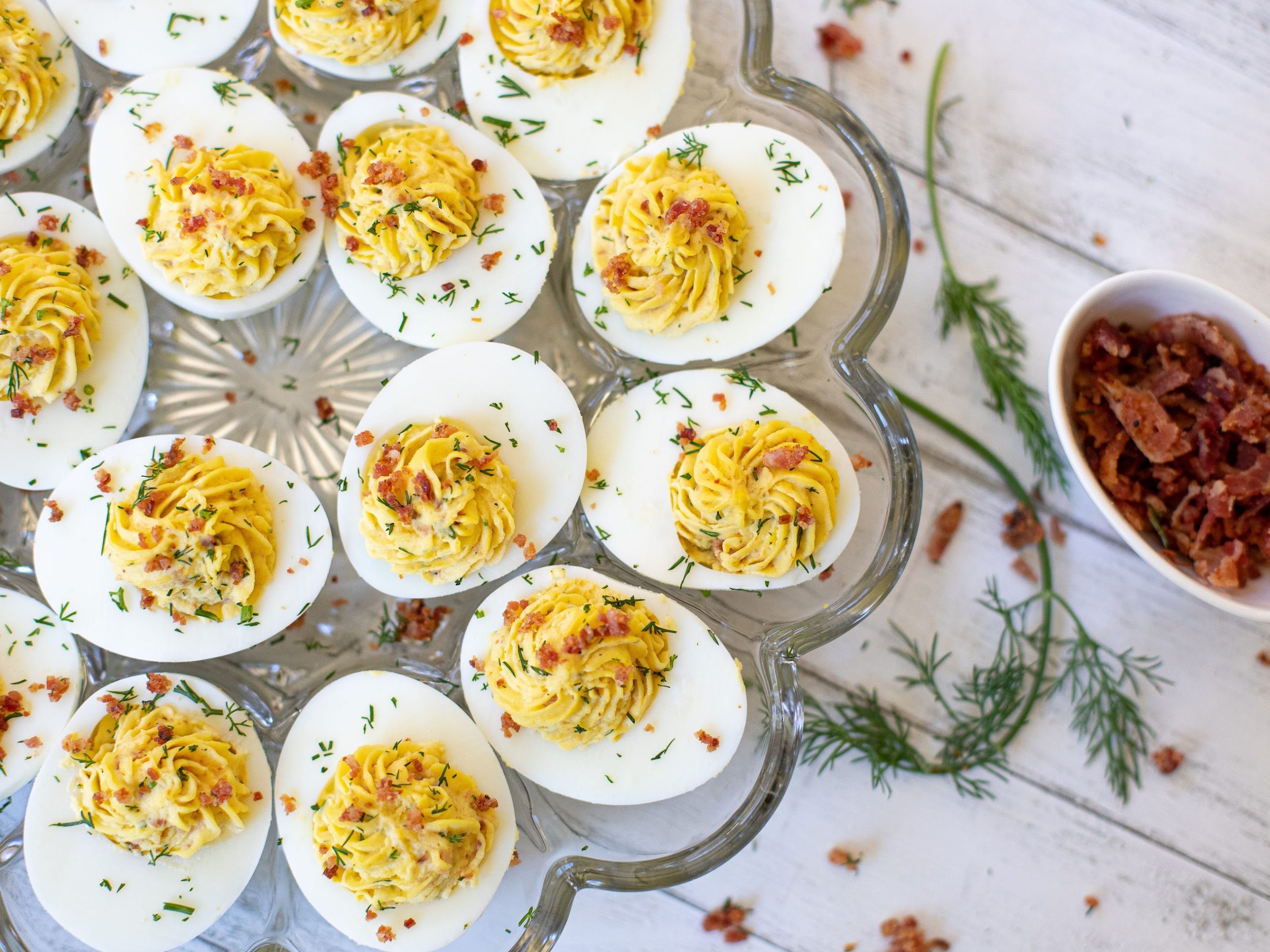 Horseradish Deviled Eggs With Bacon - Delicious Holiday Recipe Made With Hatfield Bacon on I Heart Publix 2