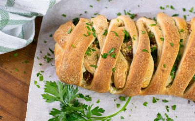 Grab Some Hatfield Bacon For My (Leftover) Turkey Alfredo Braid With Bacon & Broccoli