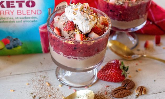 Save $2 On Dole® Keto Berry Blend & Halo Top® And Try My Very Berry Chocolate Cheesecake Sundae
