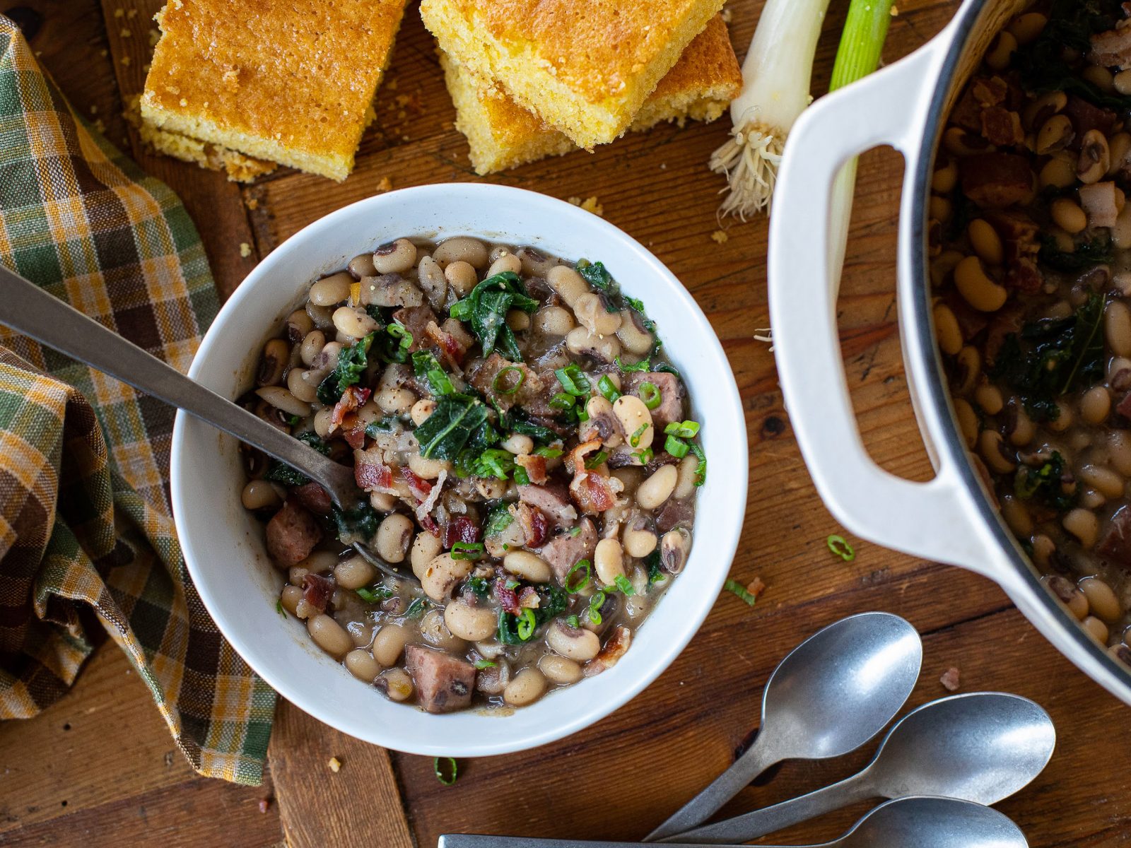 Pick Up Some Hatfield Bacon For Your New Year’s Meal – Black Eyed Peas With Bacon & Greens!
