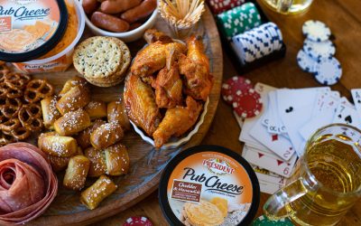 Grab Some PUB CHEESE® Spreadable Cheese & Serve Up A Delicious Poker Night Charcuterie Board