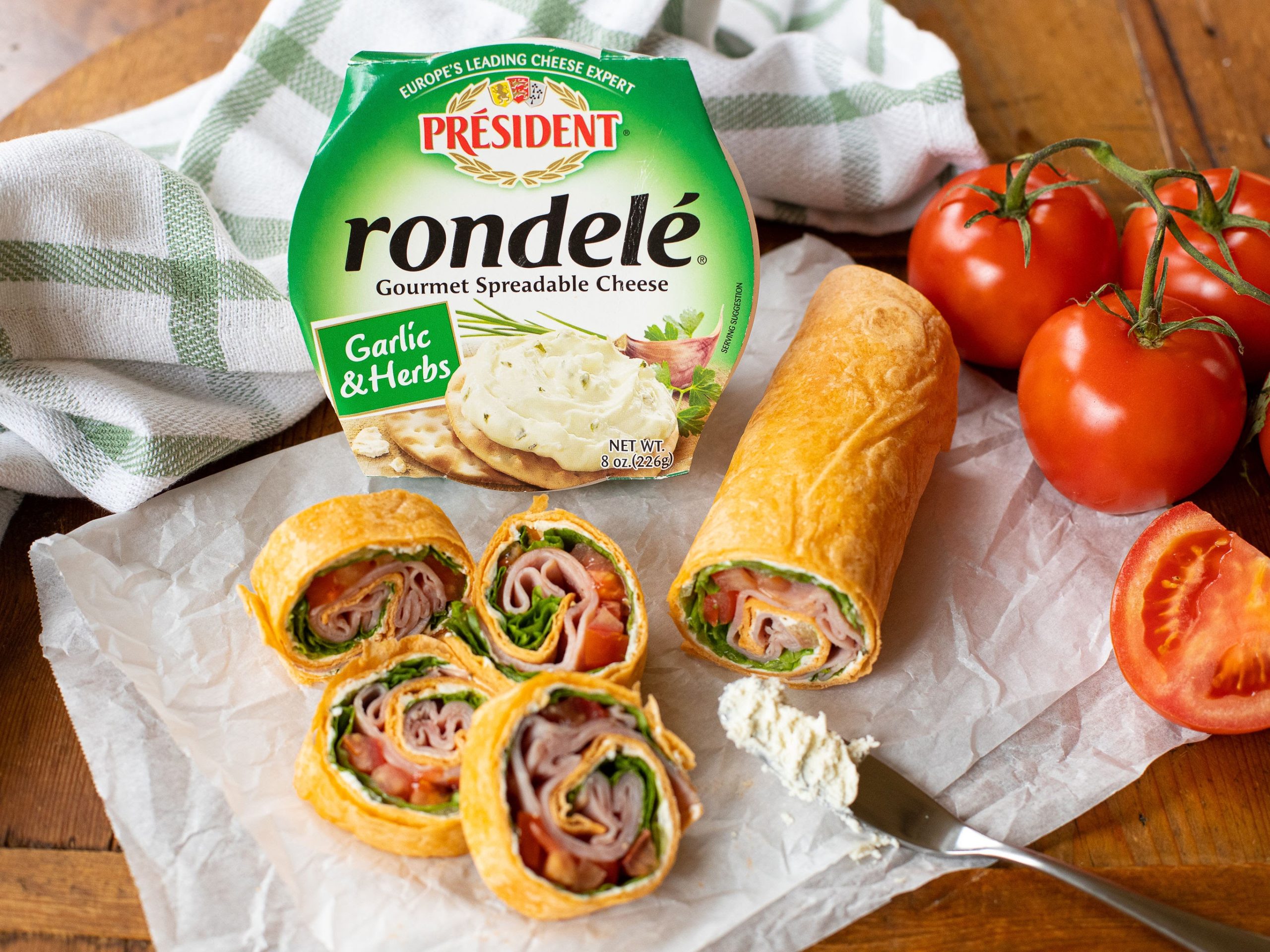 Rondele wrap-pinwheel rondelé® by Président® Is Getting A New Look - Be On The Lookout When You Shop At Publix on I Heart Publix
