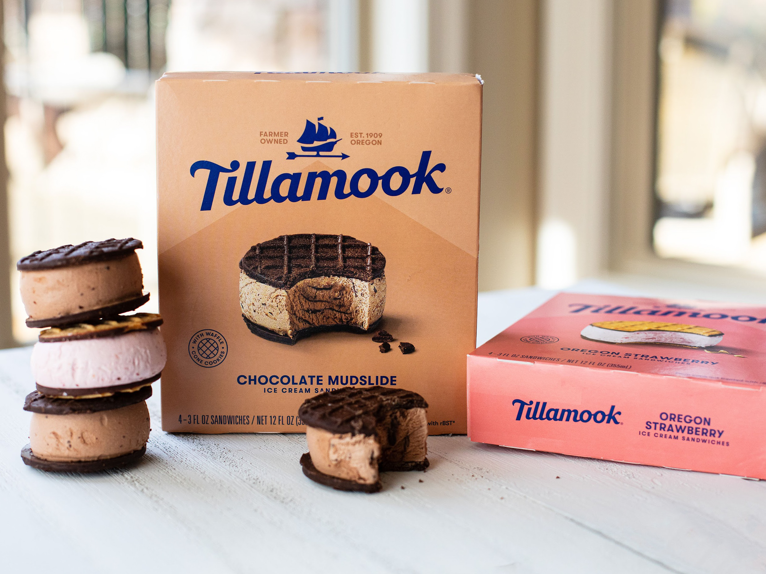 Tillamook Ice Cream Sandwiches bite Enjoy A Sweet Escape With Tillamook Ice Cream Sandwiches + Earn A Publix Gift Card on I Heart Publix