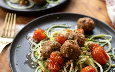 Pick Up Healthy Meal Essentials And Save BIG At Publix – Try My Turkey Meatballs with Zoodles and Blistered Tomatoes