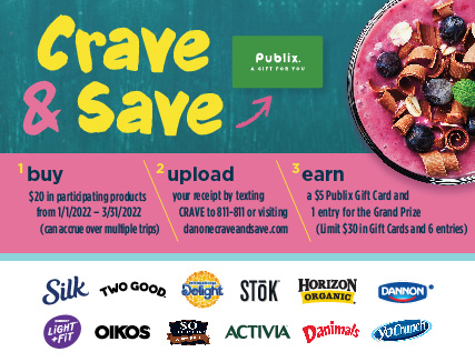It’s Time To Crave & Save And Earn A $5 Publix Gift Card At Publix (Plus Enter To Win A Great Prize!)