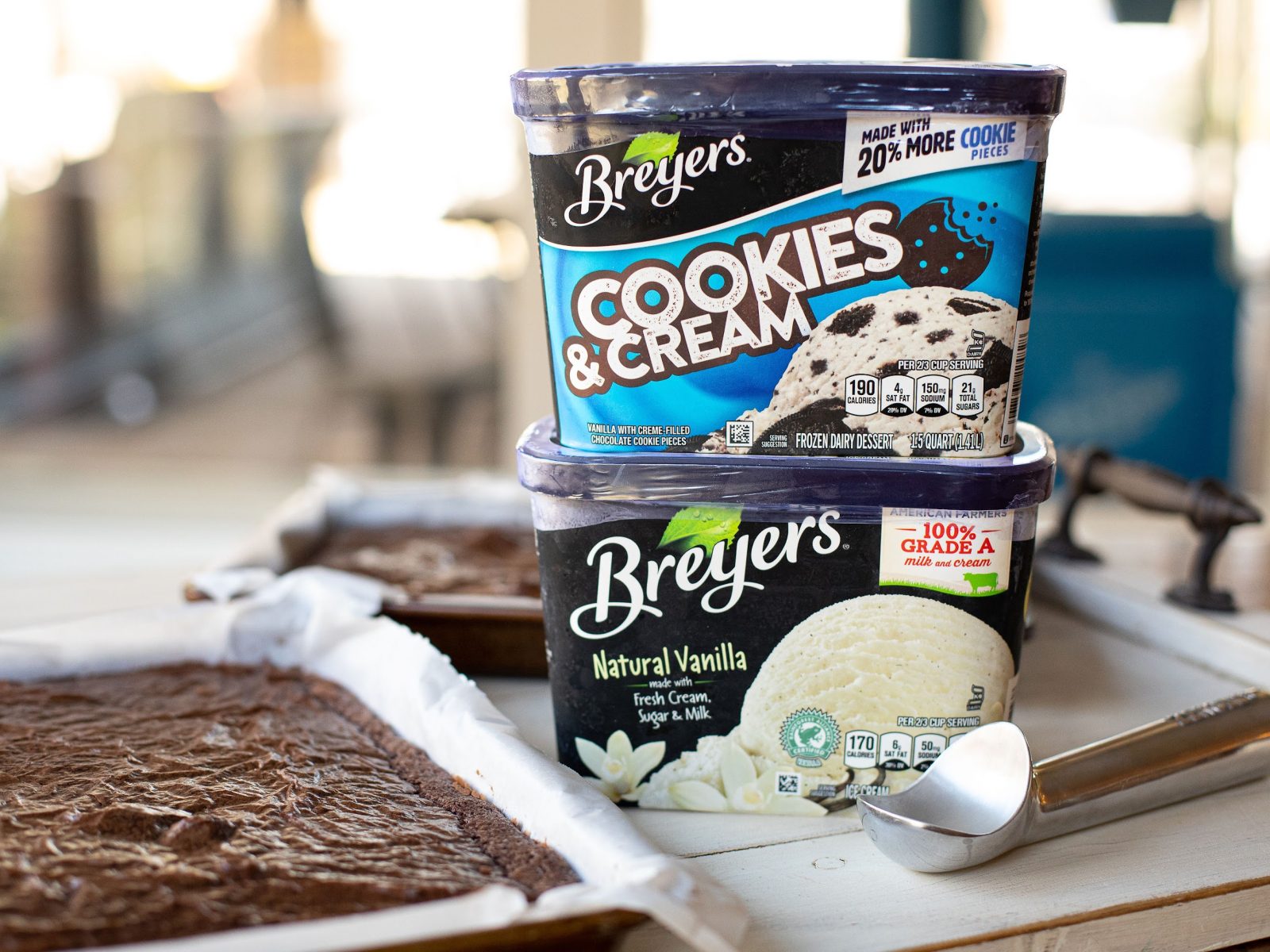 Celebrate The Big Game With A BOGO Sale On Breyers At Publix Try My Game Day Brownie Ice Cream
