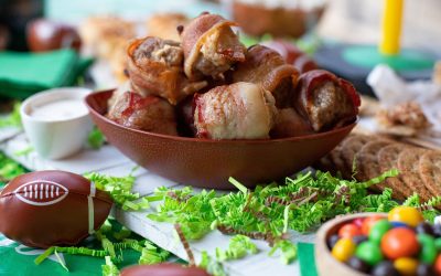Serve Up Tasty Jalapeño-Stuffed Bacon Wrapped Pork Meatball Poppers For Your Game Day Gathering