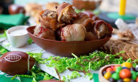 Serve Up Tasty Jalapeño-Stuffed Bacon Wrapped Pork Meatball Poppers For Your Game Day Gathering
