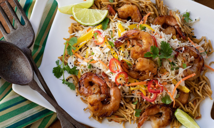 Teriyaki Shrimp Noodle Bowl With Asian Slaw Is The Perfect Meal To Go With The Knorr BOGO Sale!