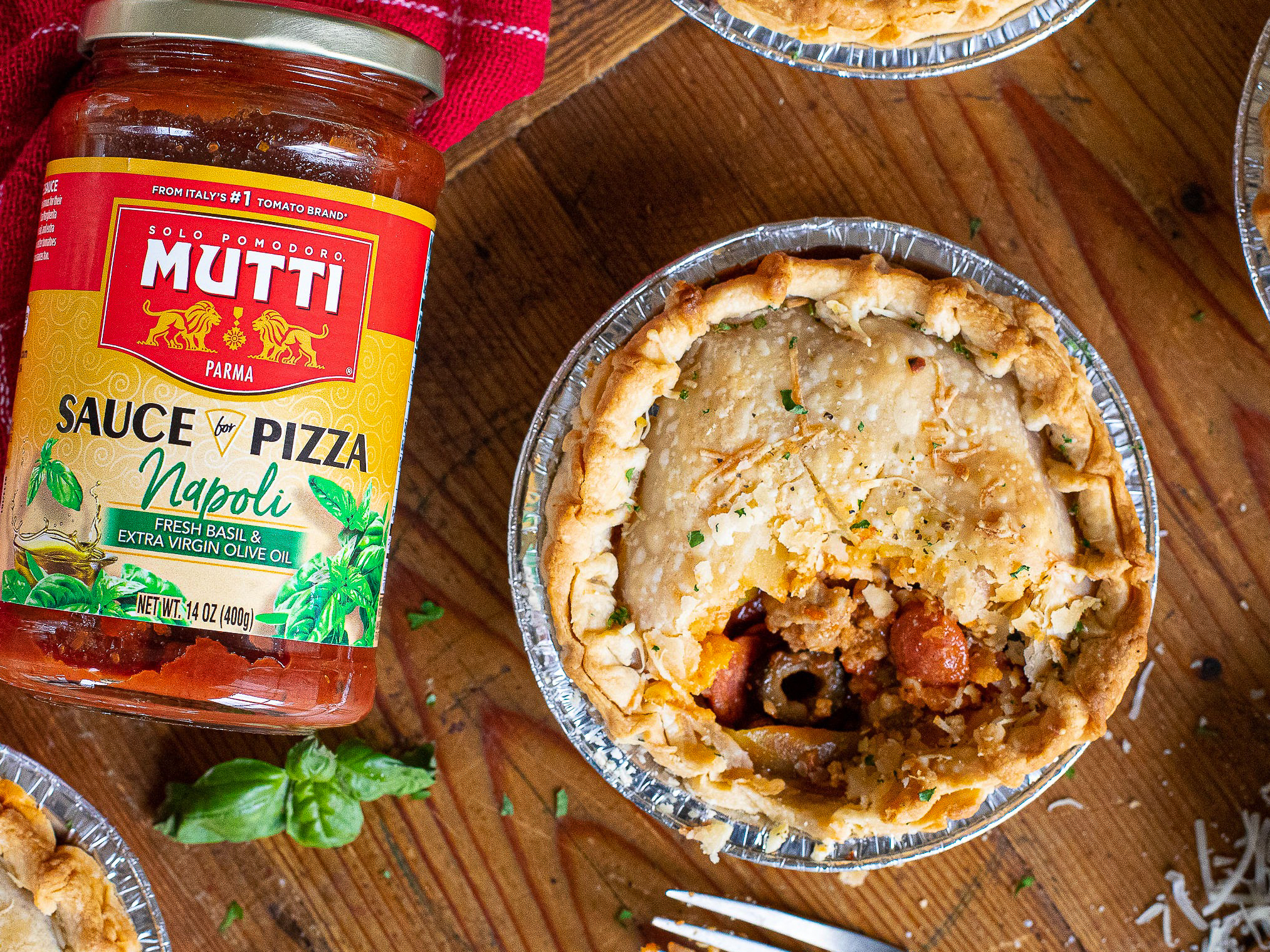 Loaded Pizza Pot Pies Are The Perfect Recipe To Go With The Mutti Sauce For Pizza Coupon! on I Heart Publix 2