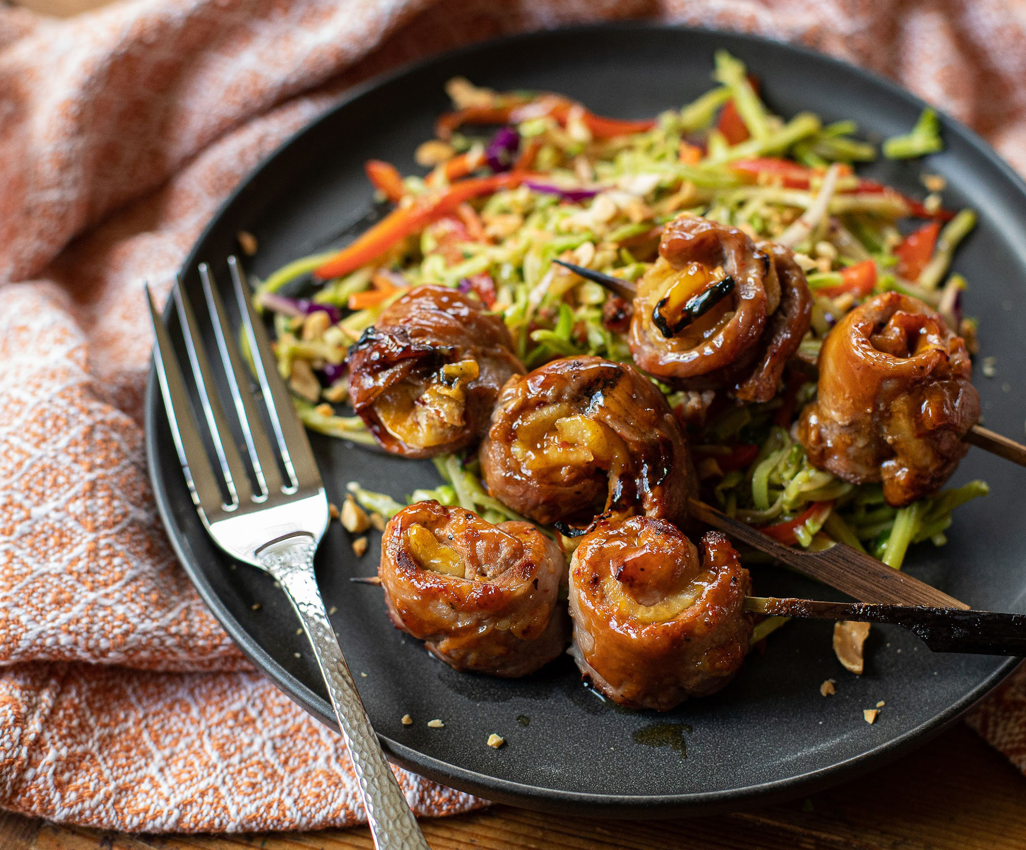Grilled Teriyaki Pork Pinwheels - Perfect For Your Holiday Celebration on I Heart Publix