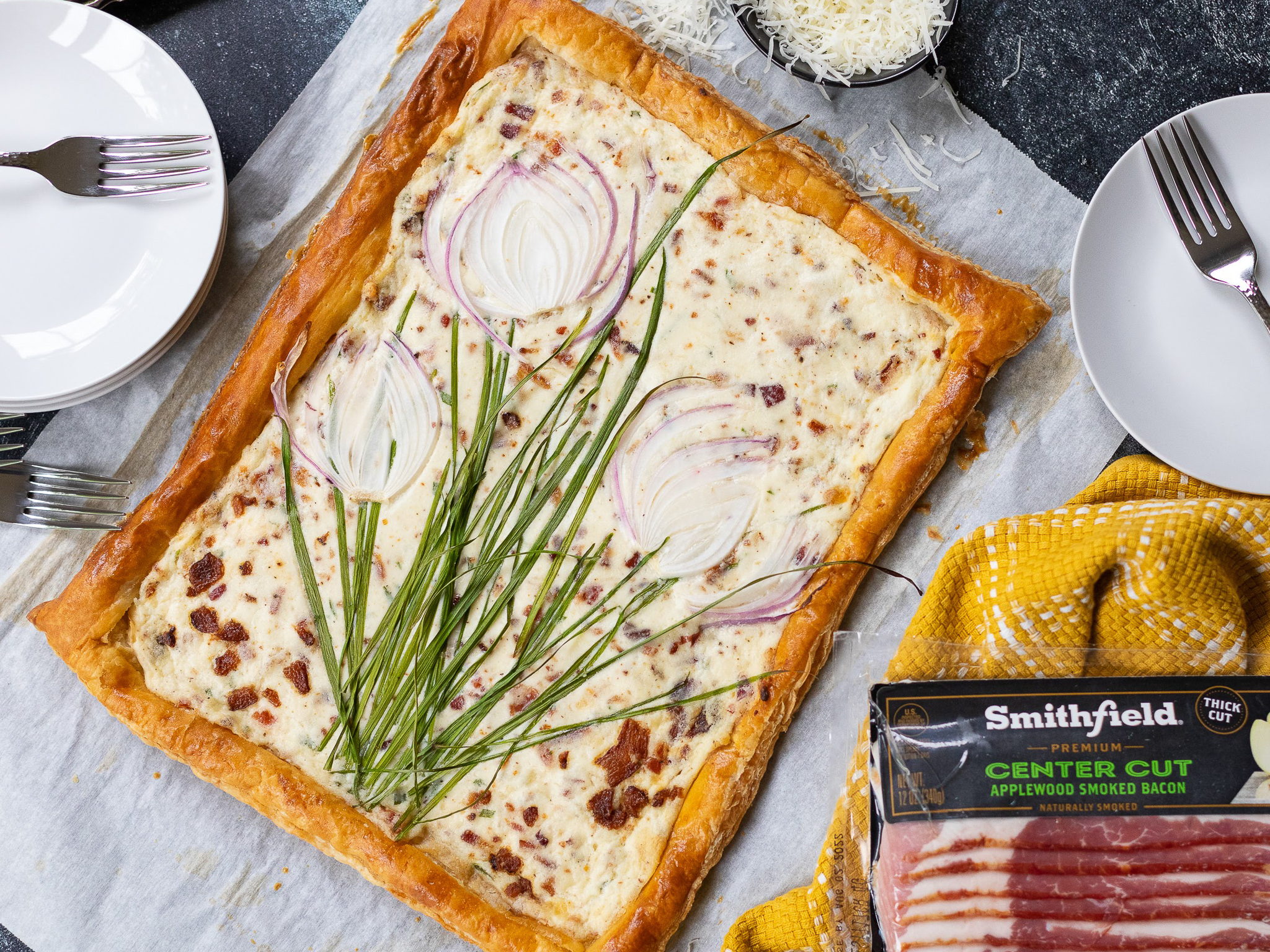 smithfield Bacon Cheesy Art Tart New Smithfield Bacon Flavors To Enjoy - Perfect For My Bacon and Chive Cheese Tart on I Heart Publix 1