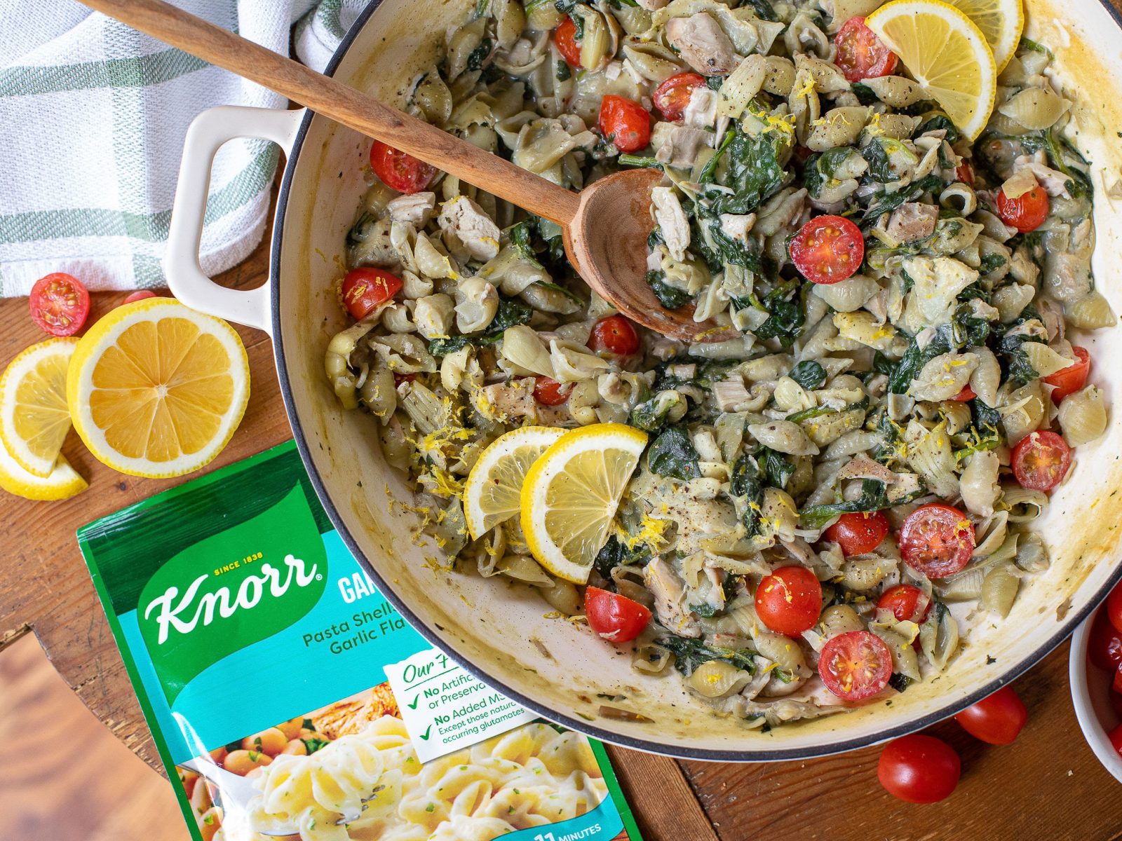 Shake Up Dinnertime With My Creamy Garlic Shells With Chicken, Artichokes & Spinach – Perfect Meal To Go With The Knorr BOGO Sale!