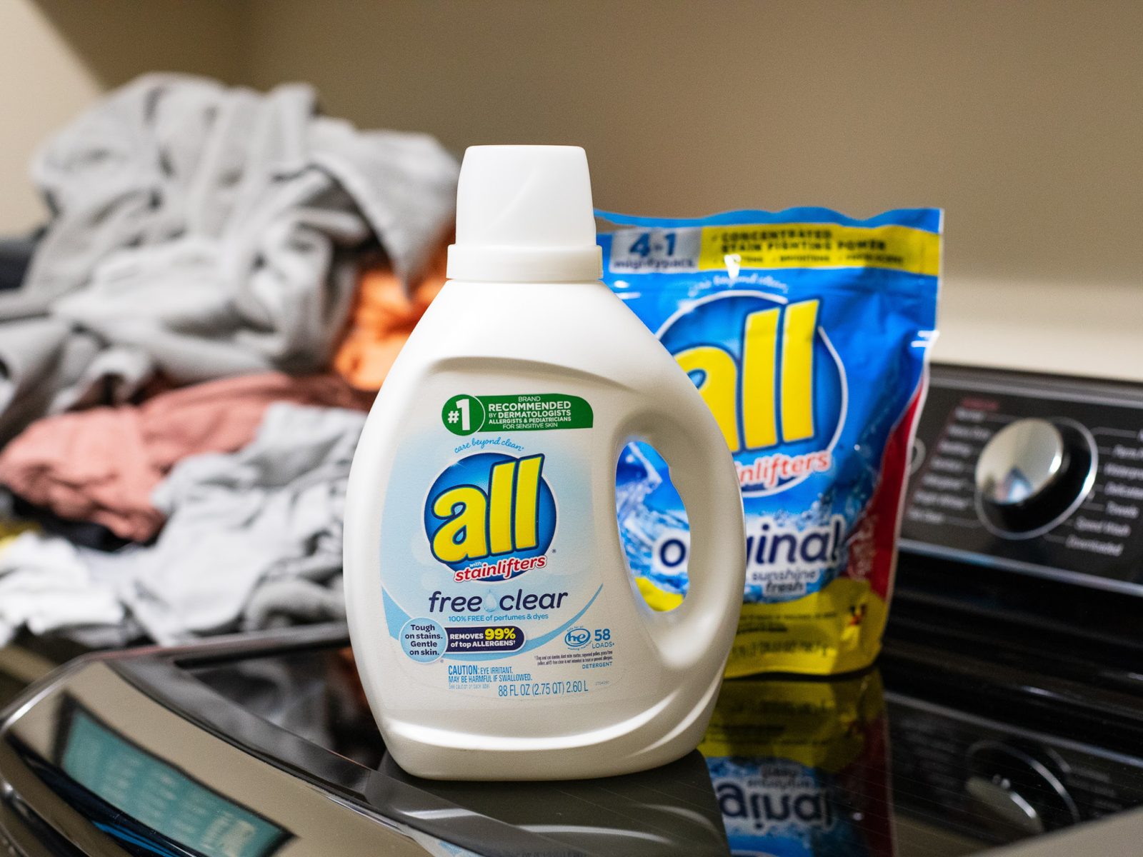 New All Laundry Detergent Coupon – Get the BIG Bottles As Low As $3.70 At Publix (Regular Price $11.39)