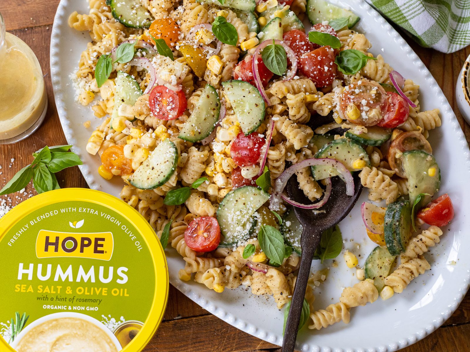Grab HOPE Hummus At Publix & Try This Sea Salt & Olive Oil Pasta Salad Recipe (+ Giveaway Reminder)