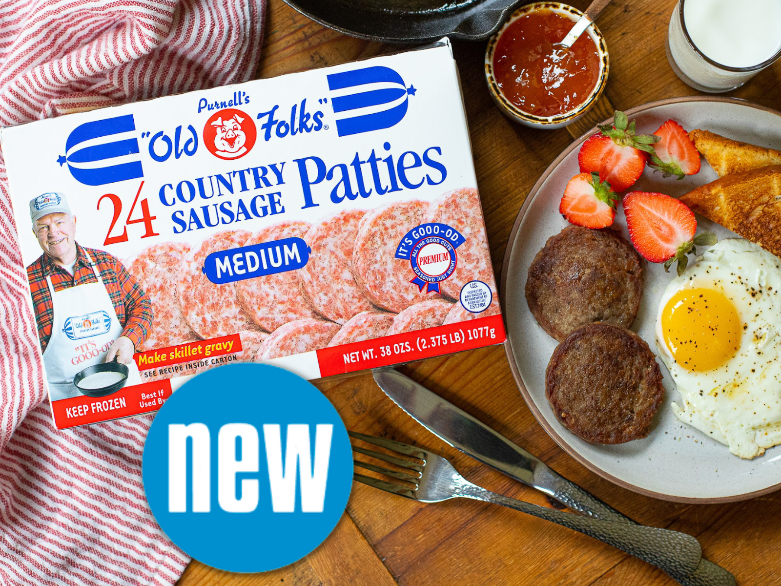 Purnell’s 24 country sausage patties