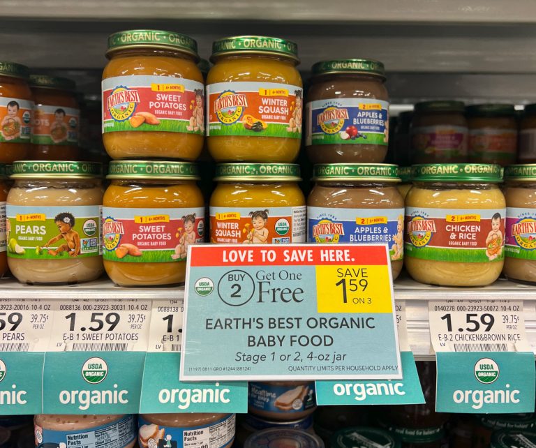 Earth’s Best Organic Baby Food As Low As 73¢ Per Jar At Publix