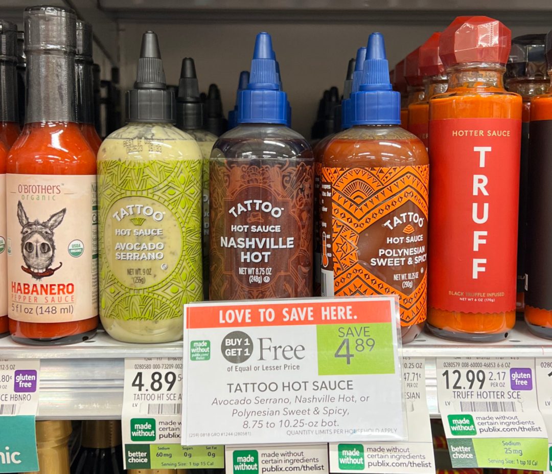 Tattoo Hot Sauce As Low As 1.95 At Publix (Regular Price 4.89