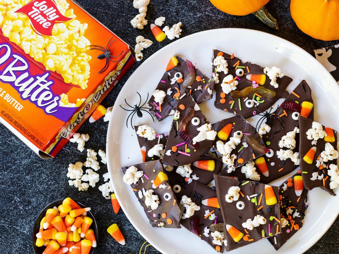 Halloween Monster Popcorn Bark With JOLLY TIME Pop Corn Is A Quick