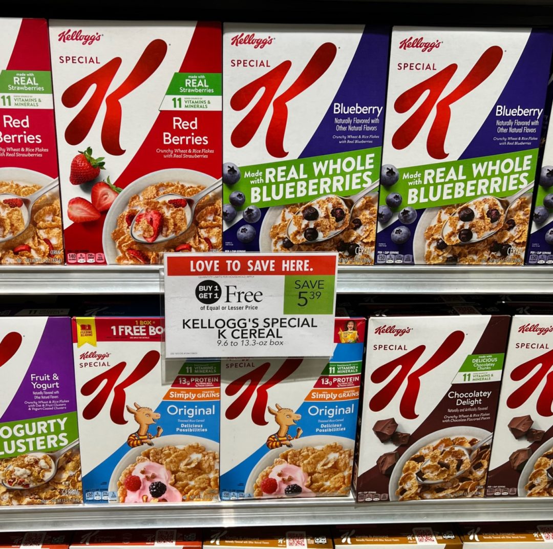Get Boxes Of Kellogg’s Special K Cereal As Low As 1.03 Per Box At