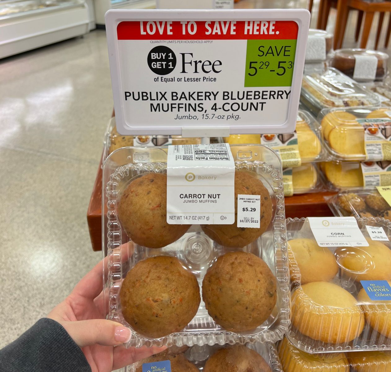 Publix Jumbo Muffins Are BOGO This Week 2.65 For The 4Count Package
