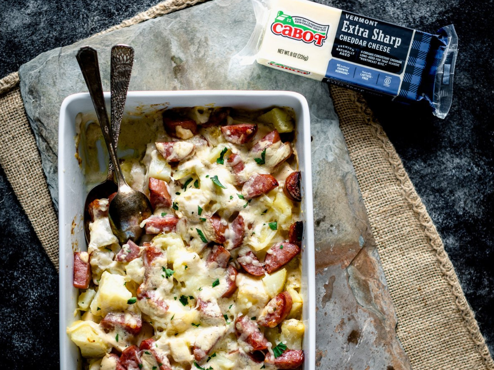 Recipes & Inspiration To Make Your Holiday Entertaining Easy & Delicious – Try This Cabot Cheesy Potato Sausage Casserole