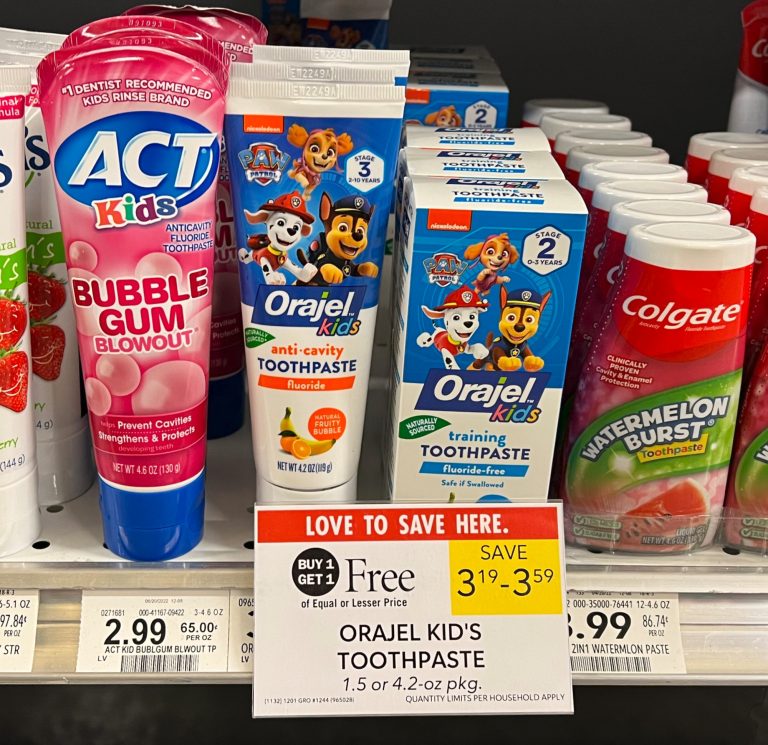 Get Orajel Kids Toothpaste For As Low As 60¢ At Publix iHeartPublix