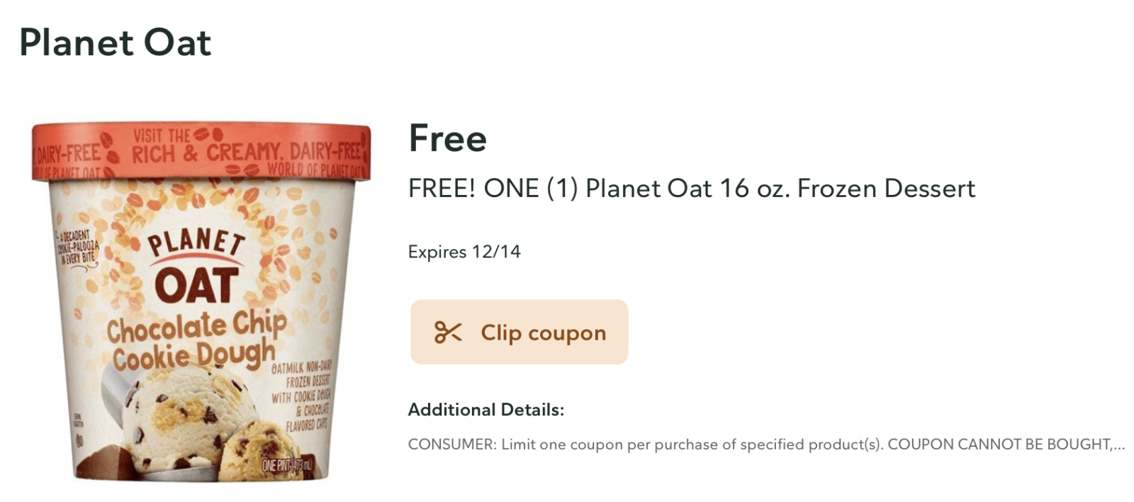 FREE Oat Frozen Dessert At Publix iHeartPublix