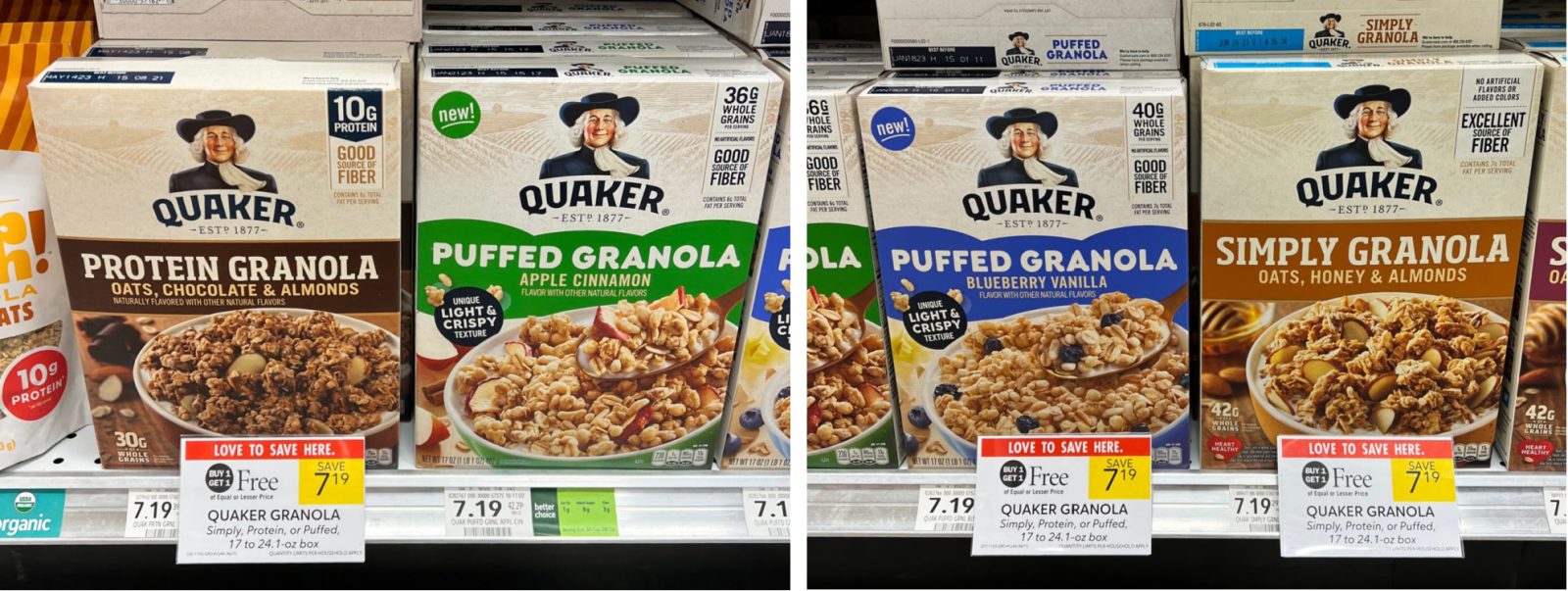 Quaker Protein Granola As Low As 1.70 At Publix Plus Cheap Simply or