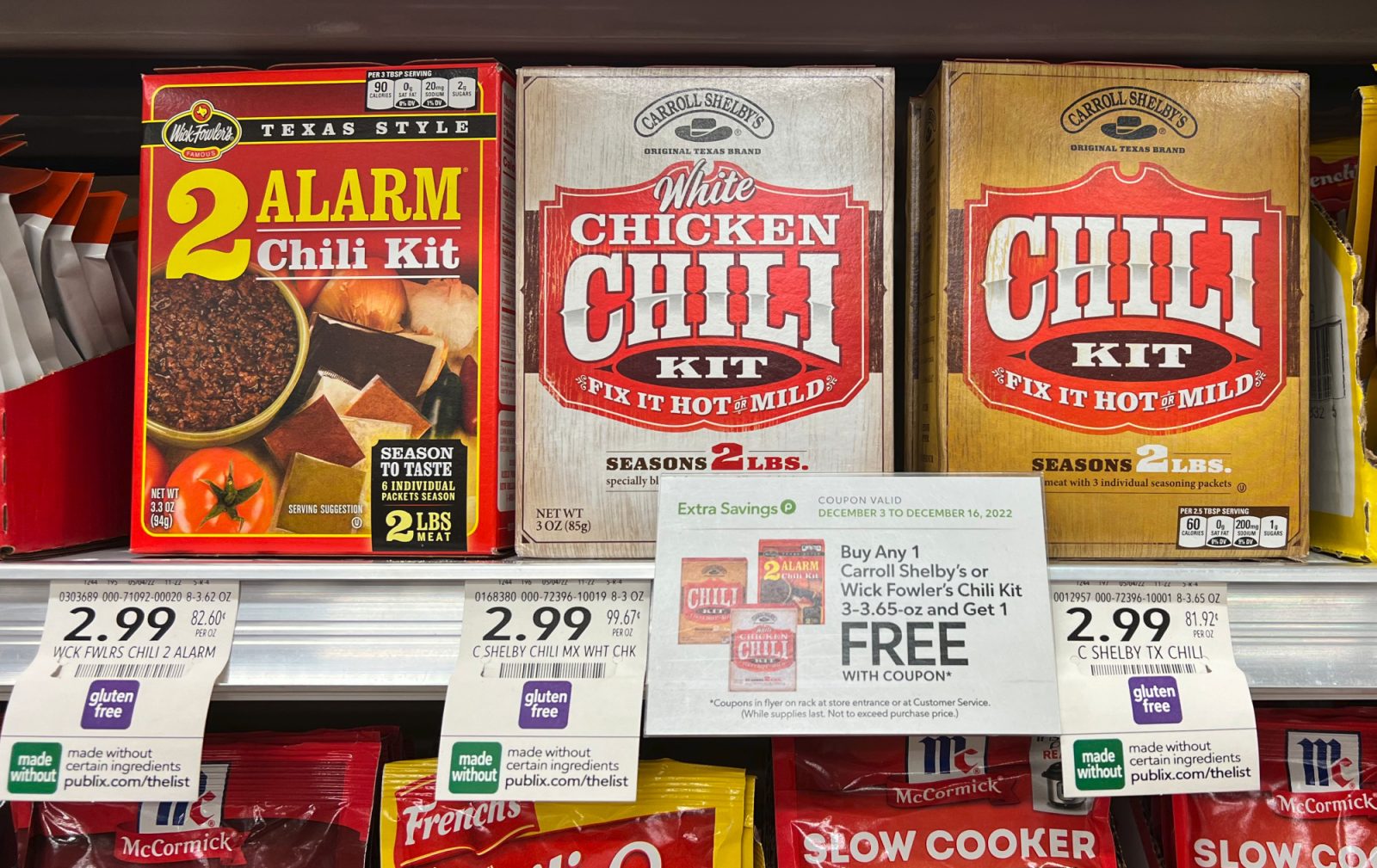 Carroll Shelby’s & Wick Fowler’s Chili Kits Just 1.50 At Publix