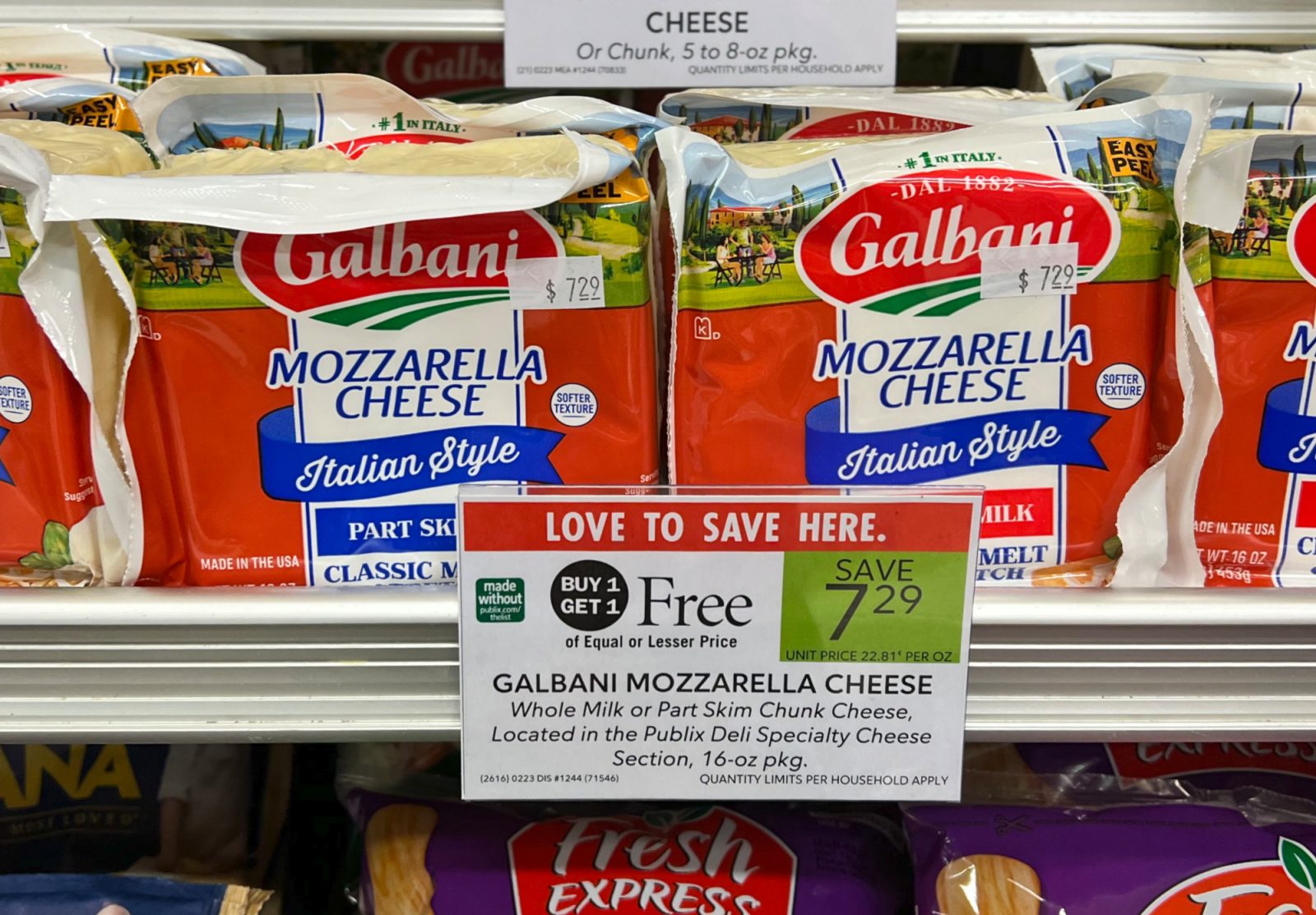 Galbani Mozzarella Cheese Is Just 2.65 At Publix (Regular Price 7.29