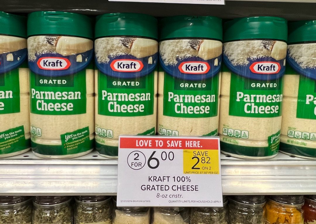 Kraft Grated Parmesan Cheese Just $2 At Publix - iHeartPublix