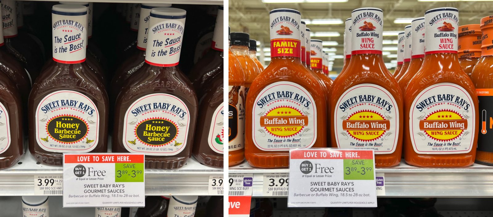 Sweet Baby Ray’s Barbecue or Dipping & Wing Sauces As Low As 1.50 At