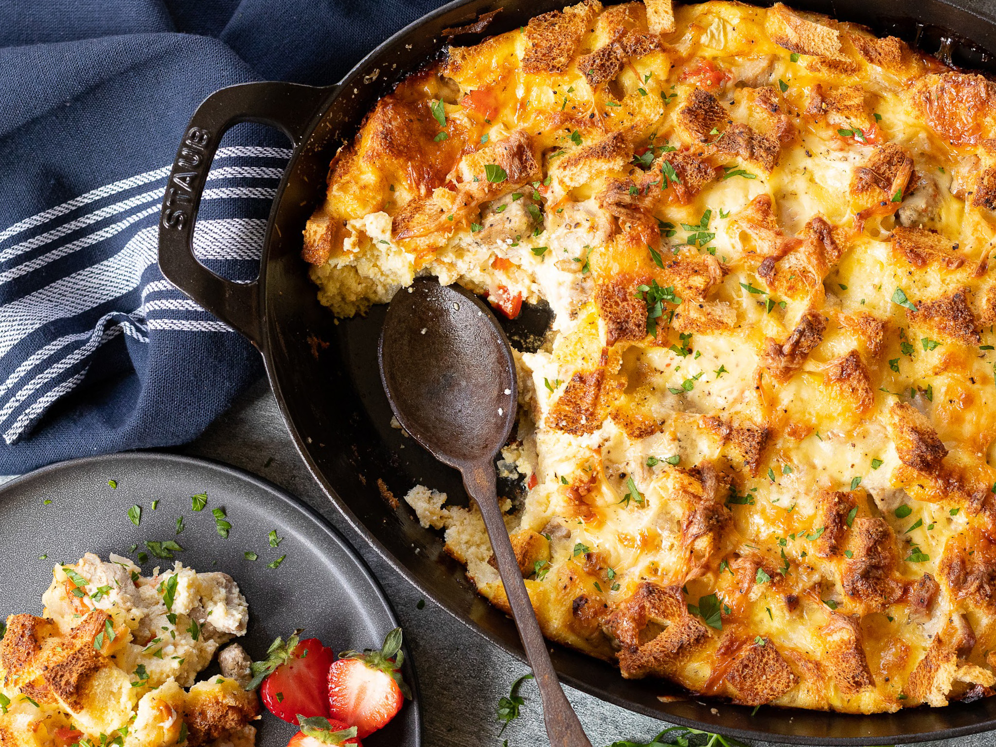 Elevate Your Easter Brunch With My Italian Pork Strata Made With Hatfield Marinated Pork
