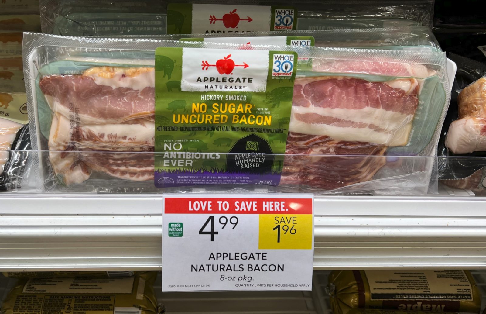 Applegate Bacon As Low As 3.49 At Publix (Regular Price 6.95